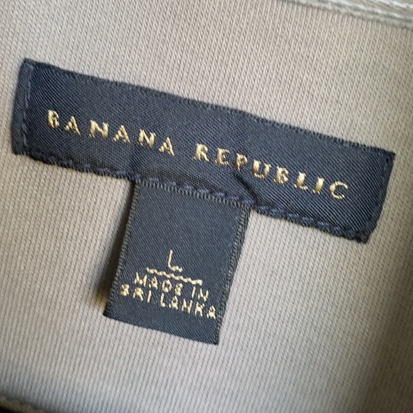 Men’s Banana Republic navy snap front knit shirt - Picture 3 of 11